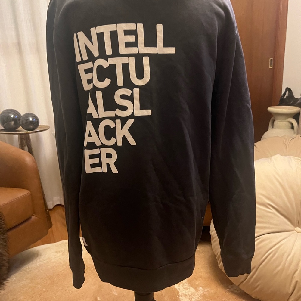 Wesc Black Crewneck Sweater with Bold Text